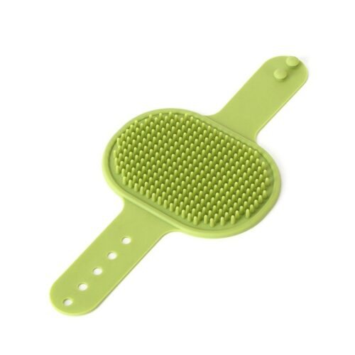 Adjustable cleaning silicone pet massage bath brush