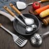 Wood-Grain Handle Stainless Steel Spatula