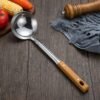 Wood-Grain Handle Stainless Steel Spatula